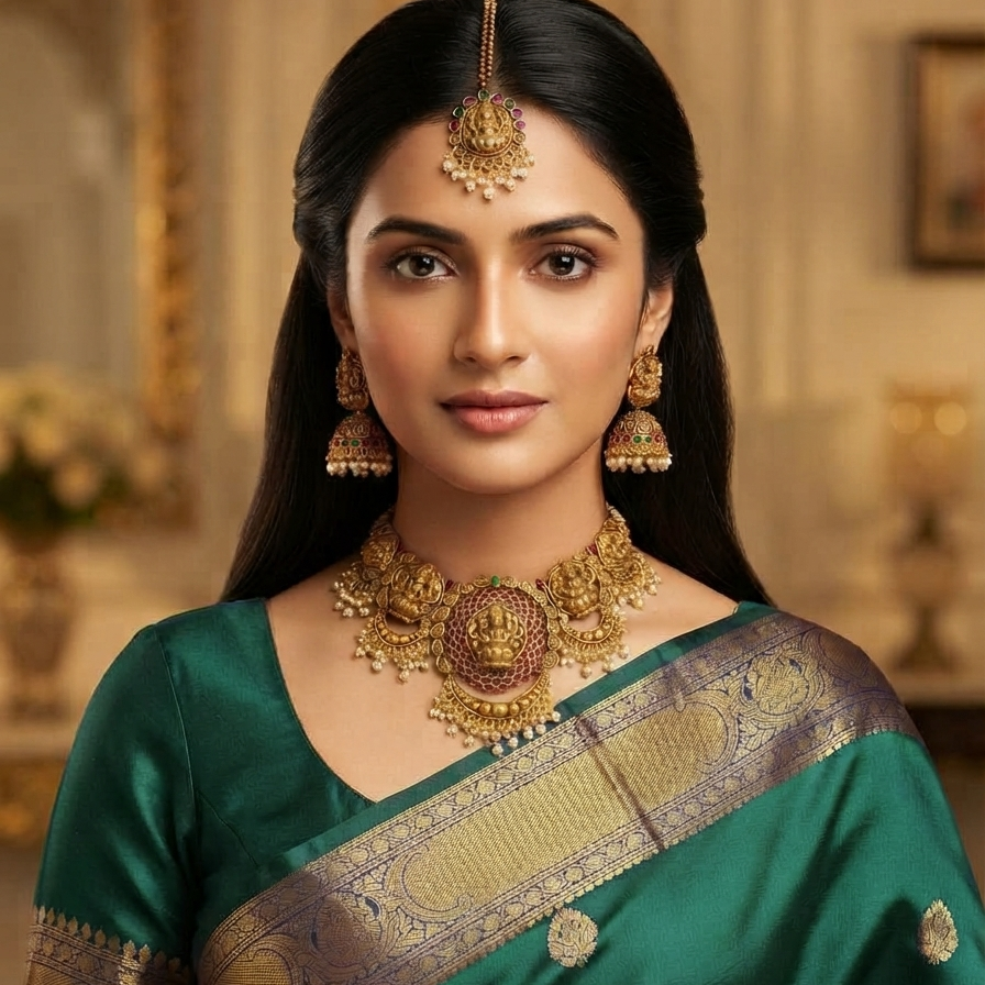 GOLDEN RUDRANI NECKLACE SET