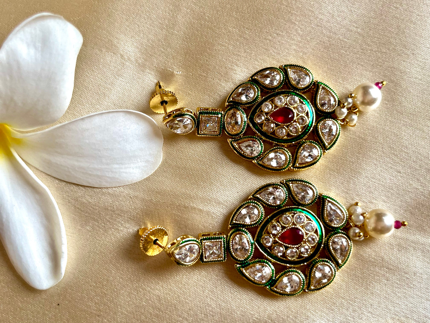 EMERALD RUBY ZIRCONIA NECKLACE SET