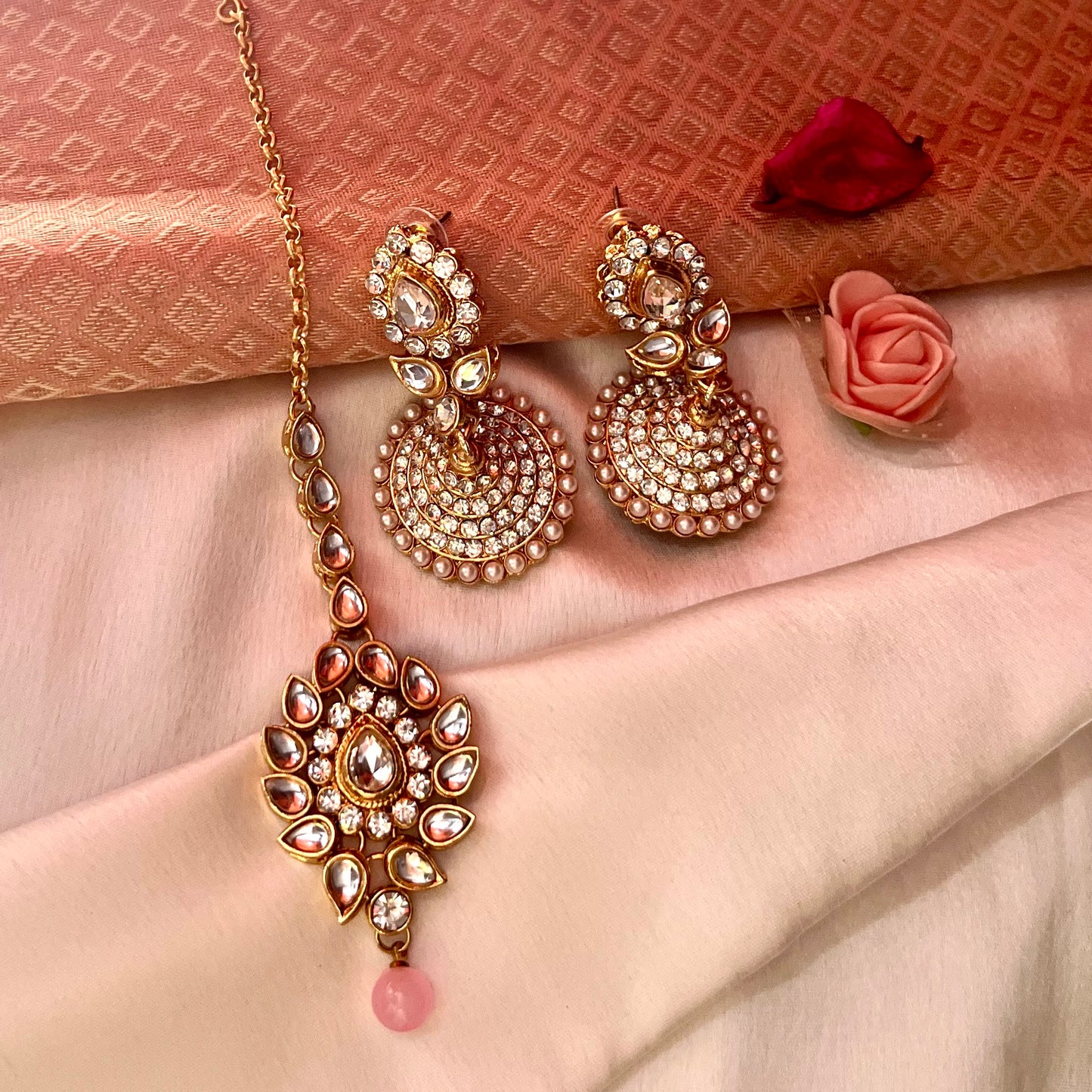 PINK DIA NECKLACE SET