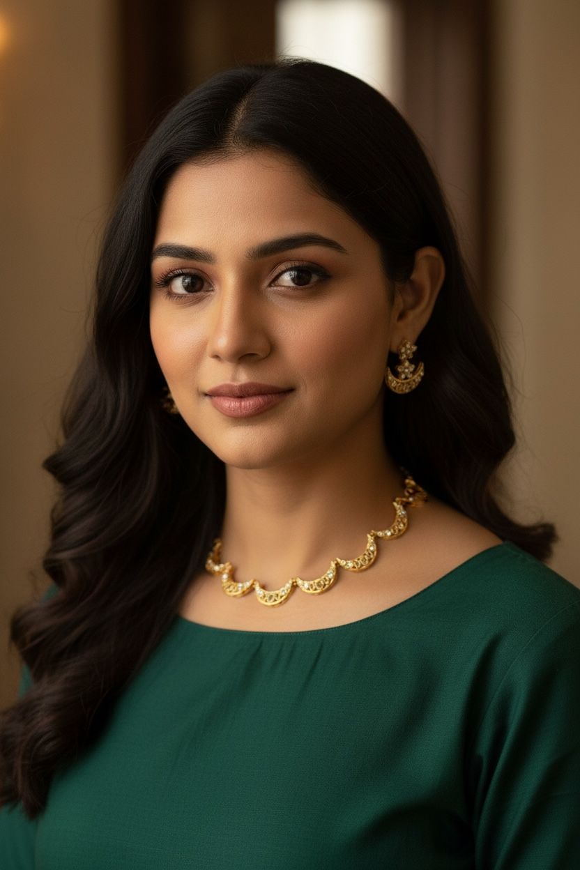 GOLD MOON NECKLACE SET