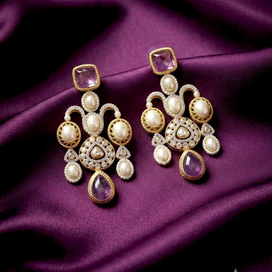 PURPLE AMARA LUXE EARRINGS