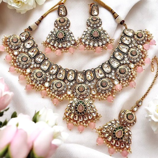 PINK MAHARANI NECKLACE SET