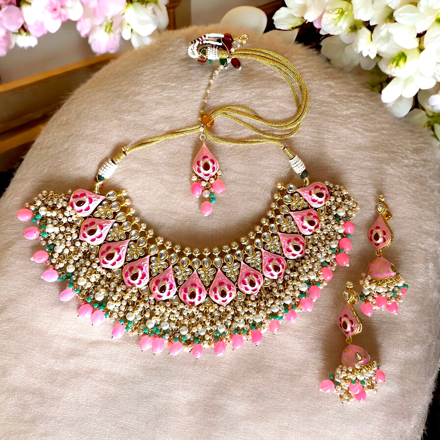 PINK AARNA NECKLACE SET