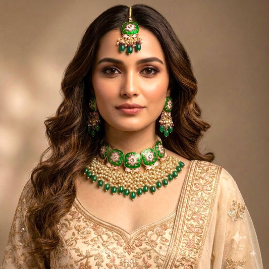 EMERALD AADHYA NECKLACE SET
