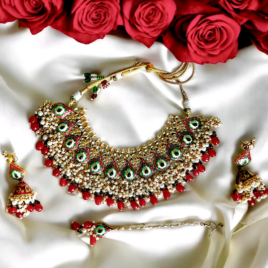 RUBY JWALA NECKLACE SET