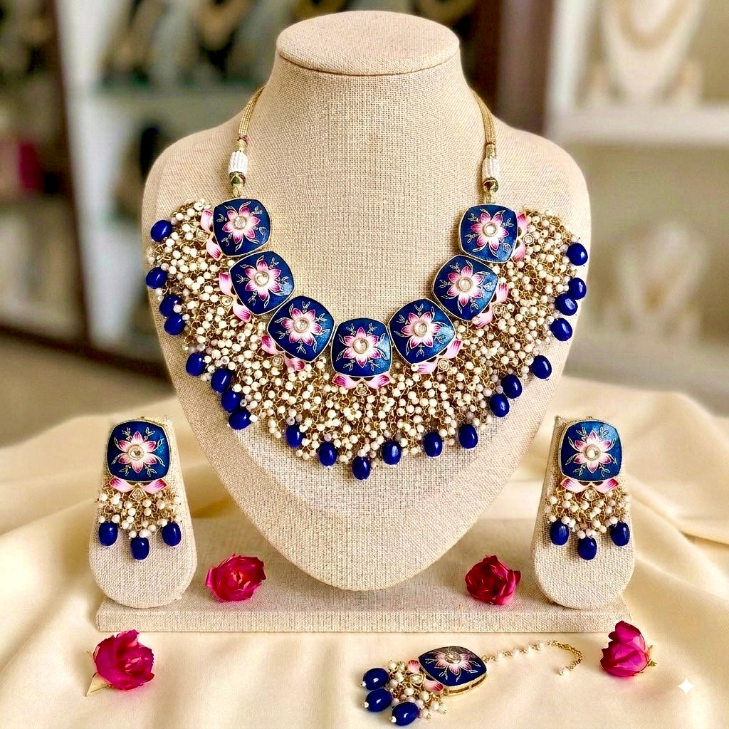 BLUE AVYANA NECKLACE SET