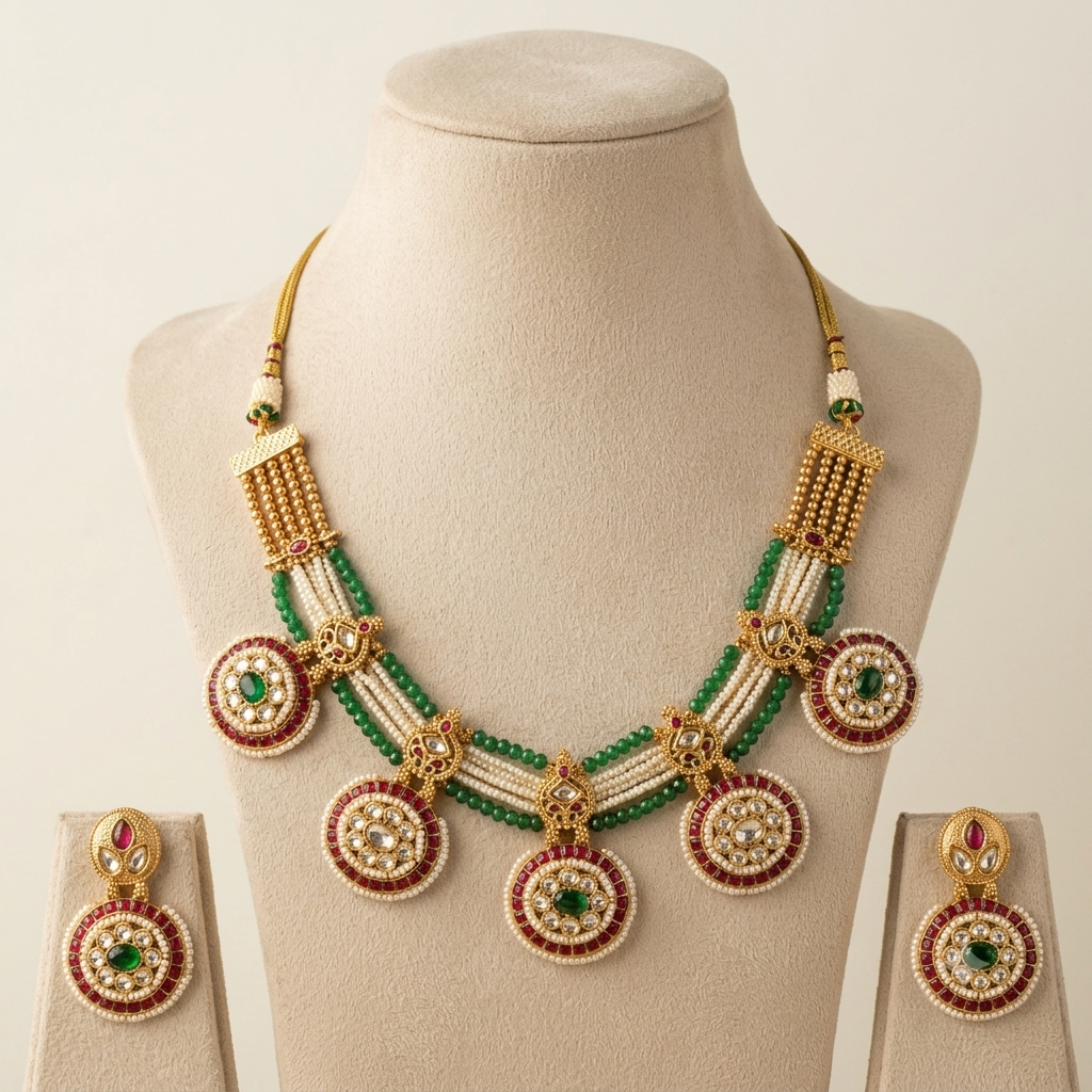 EMERALD NAYANTARA NECKLACE SET