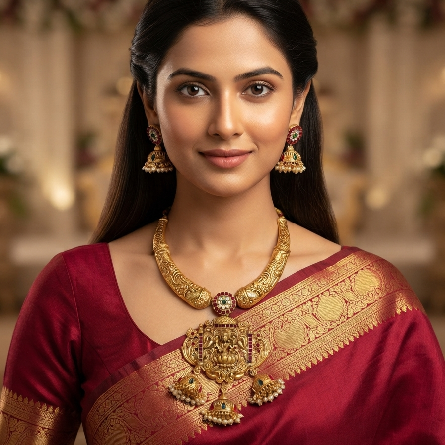 GOLDEN DEVYANI NECKLACE SET