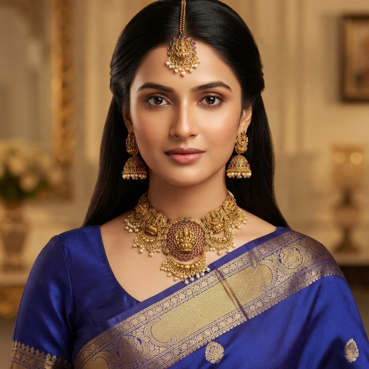 GOLDEN RUDRANI NECKLACE SET