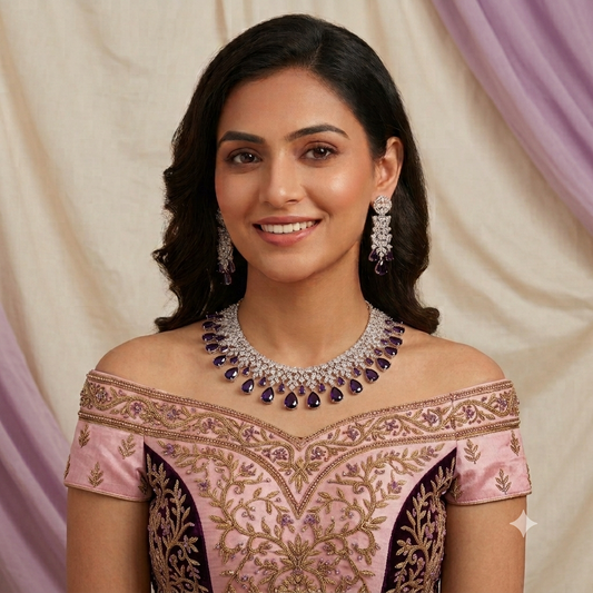 PURPLE SHAKIRA NECKLACE SET
