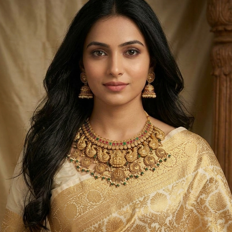 GOLDEN KALYANI NECKLACE SET