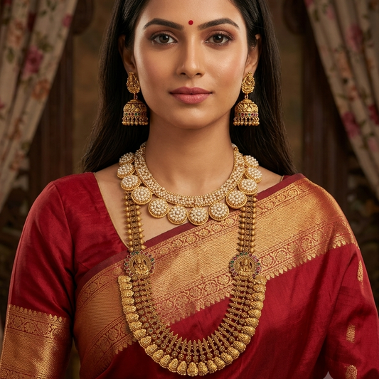 GOLDEN HIRANMAYI NECKLACE SET