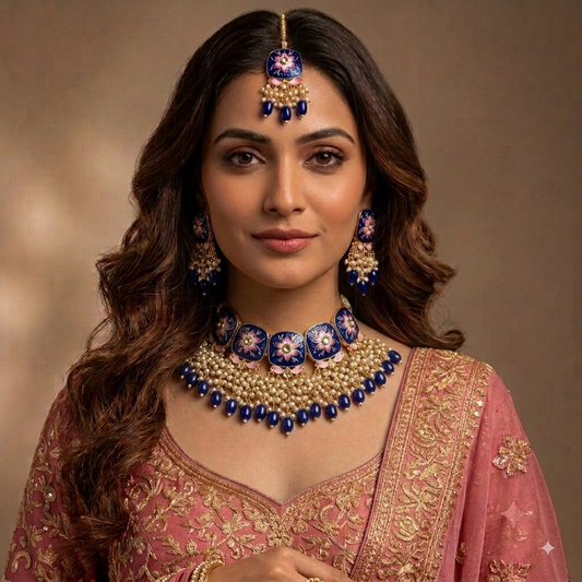 BLUE AVYANA NECKLACE SET