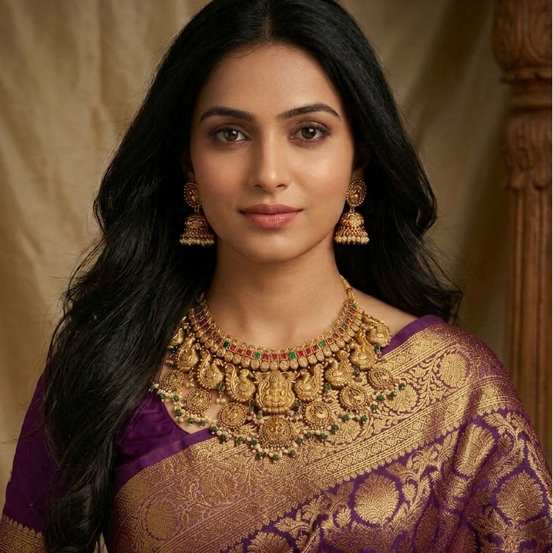 GOLDEN KALYANI NECKLACE SET