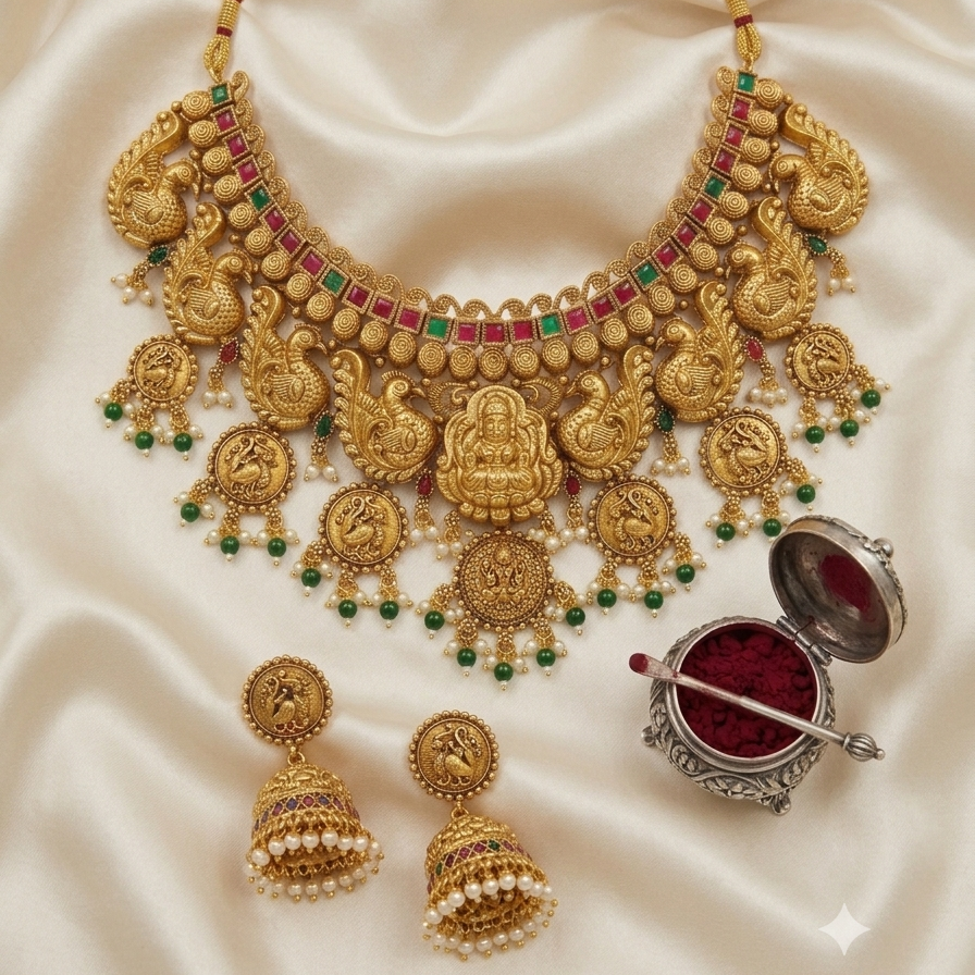 GOLDEN KALYANI NECKLACE SET
