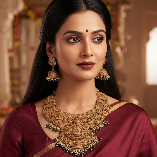 GOLDEN SOUNDARYA NECKLACE SET