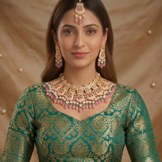 PINK SUNHERI NECKLACE SET
