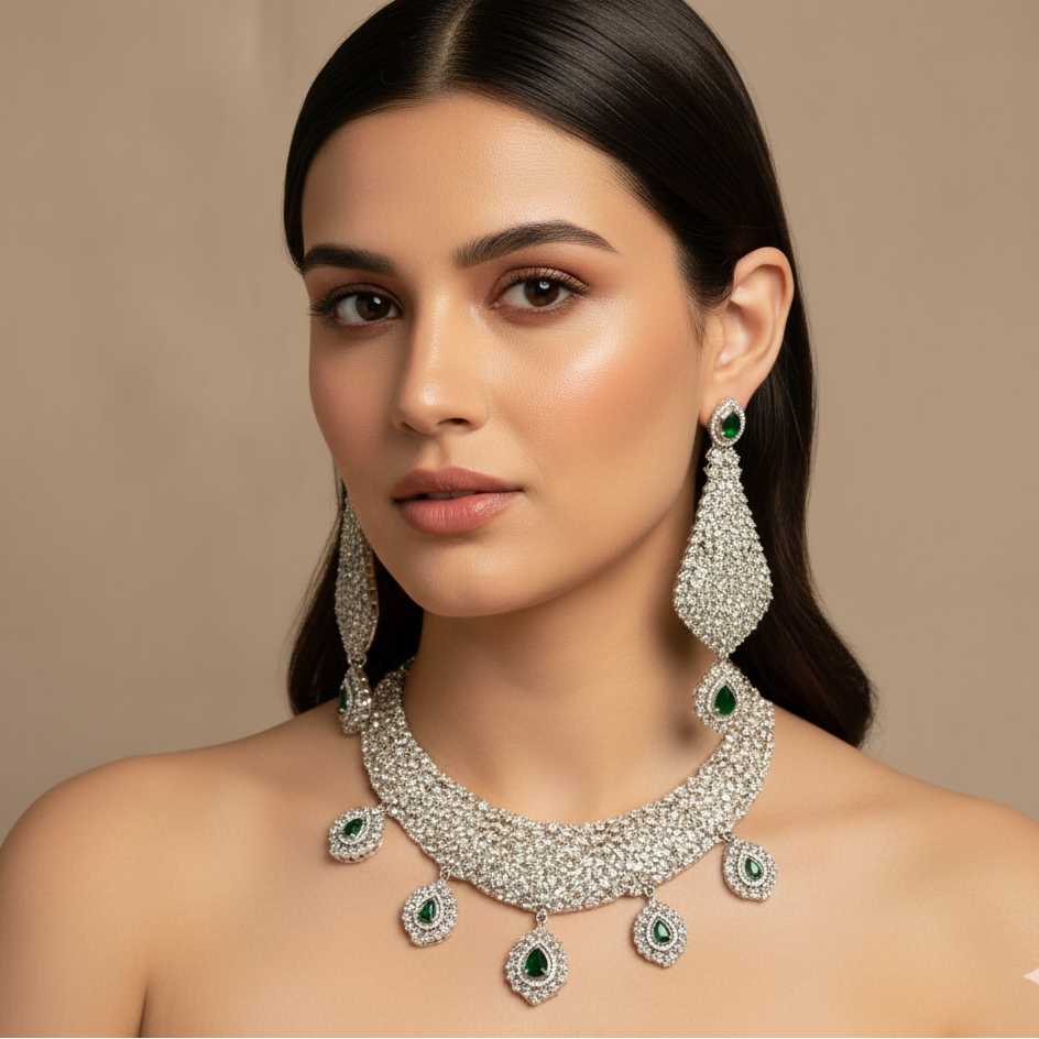 EMERALD MANYA NECKLACE SET