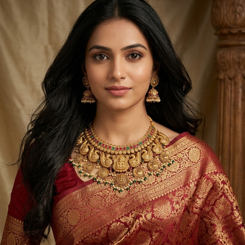 GOLDEN KALYANI NECKLACE SET