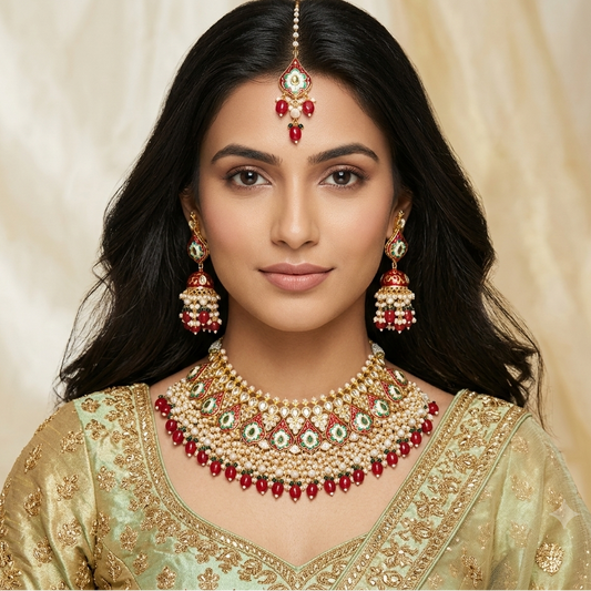 RUBY JWALA NECKLACE SET