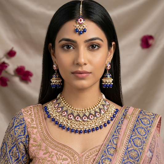 BLUE TRITHI NECKLACE SET