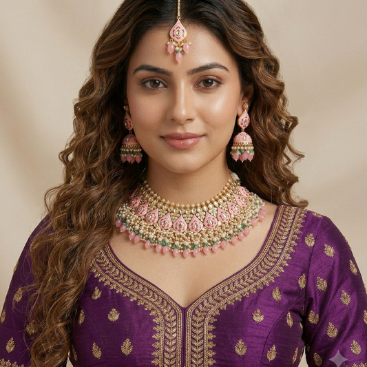 PINK AARNA NECKLACE SET