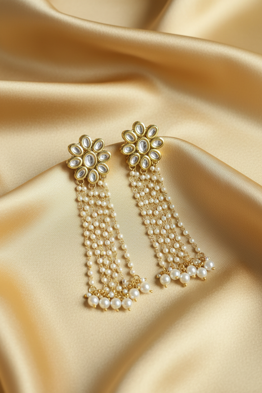 GOLDEN PEARLY EARRINGS