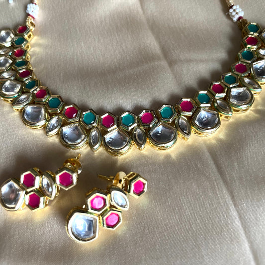 GREENPINK MYRA NECKLACE SET