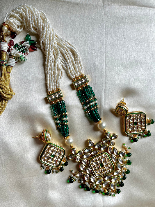 EMERALD RAMA NECKLACE SET