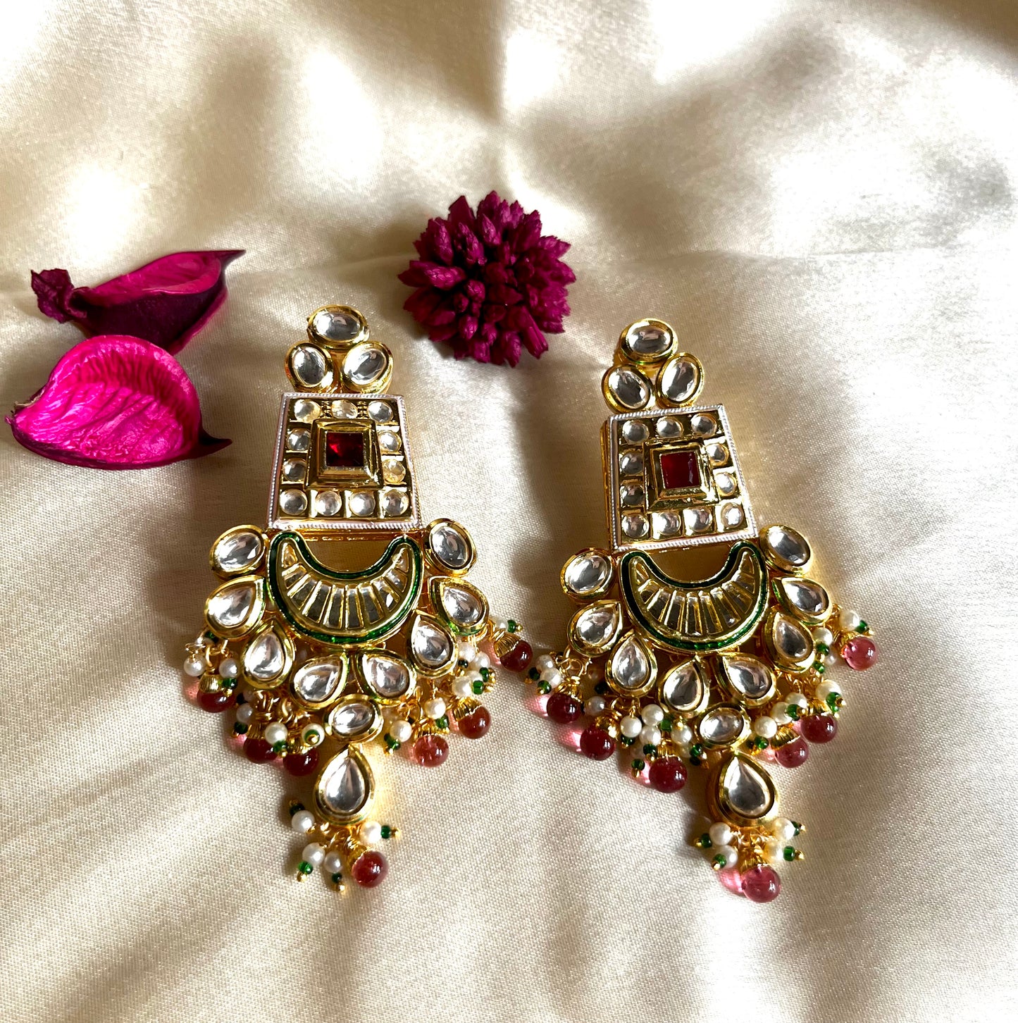 RUBY AMAIRA CHANDBALI EARRINGS