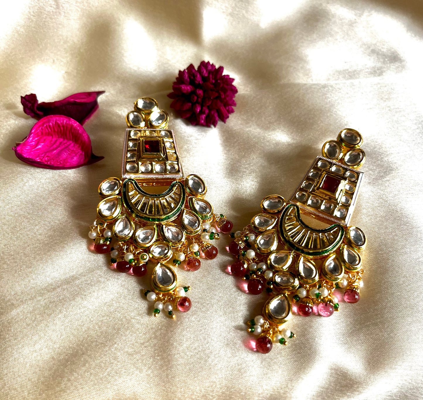 RUBY AMAIRA CHANDBALI EARRINGS