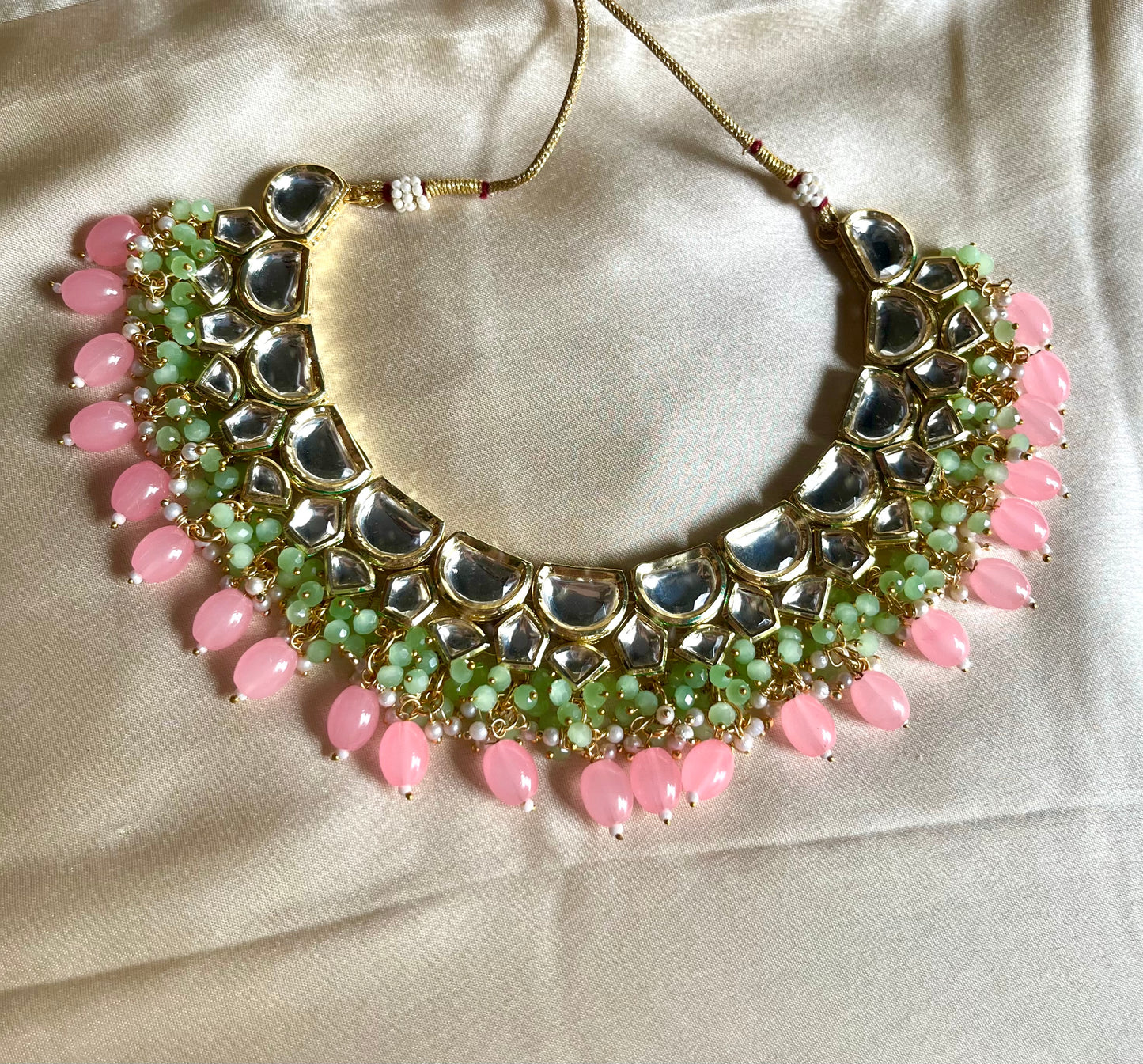 MINT GREENPINK NITYA NECKLACE SET