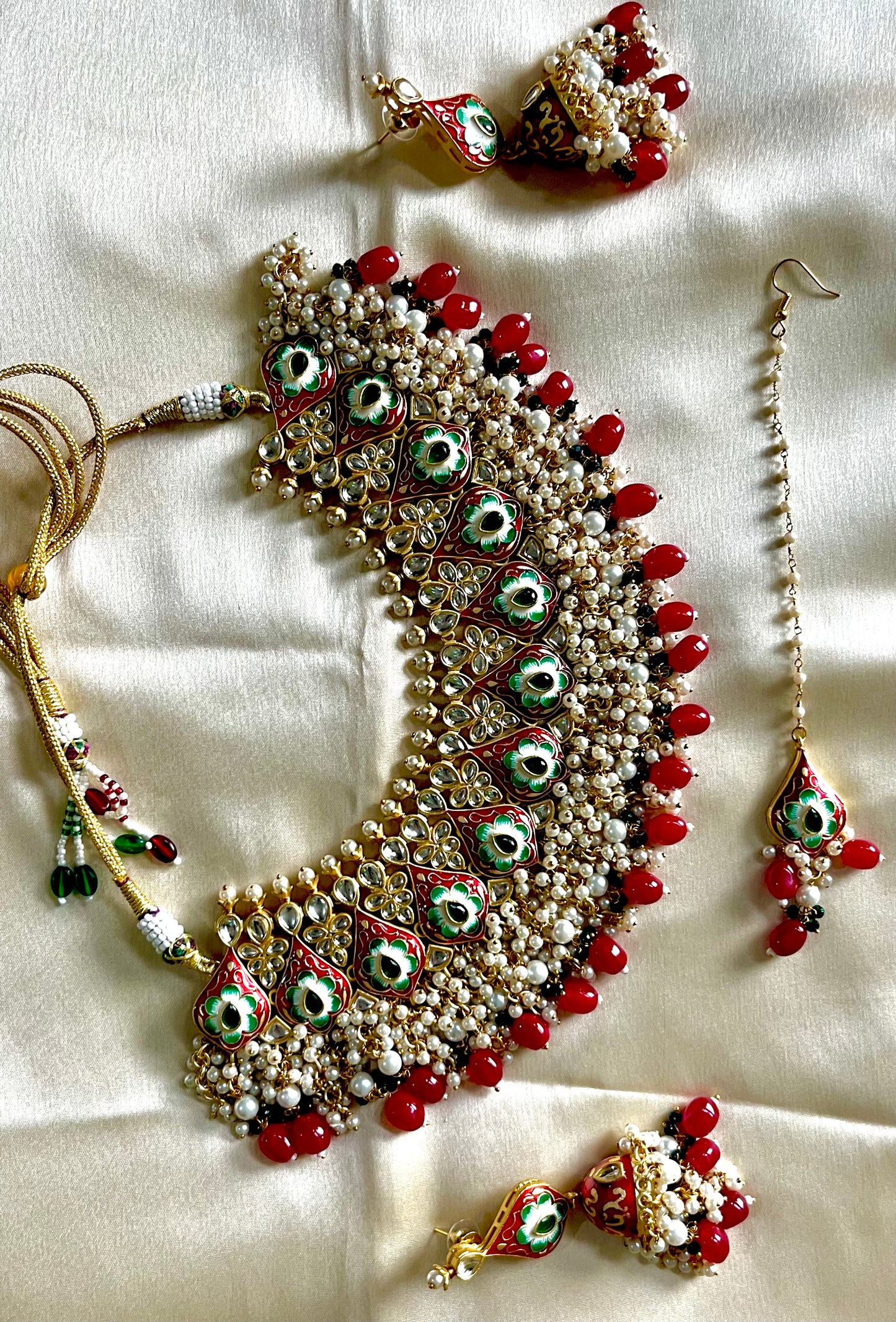 RUBY JWALA NECKLACE SET