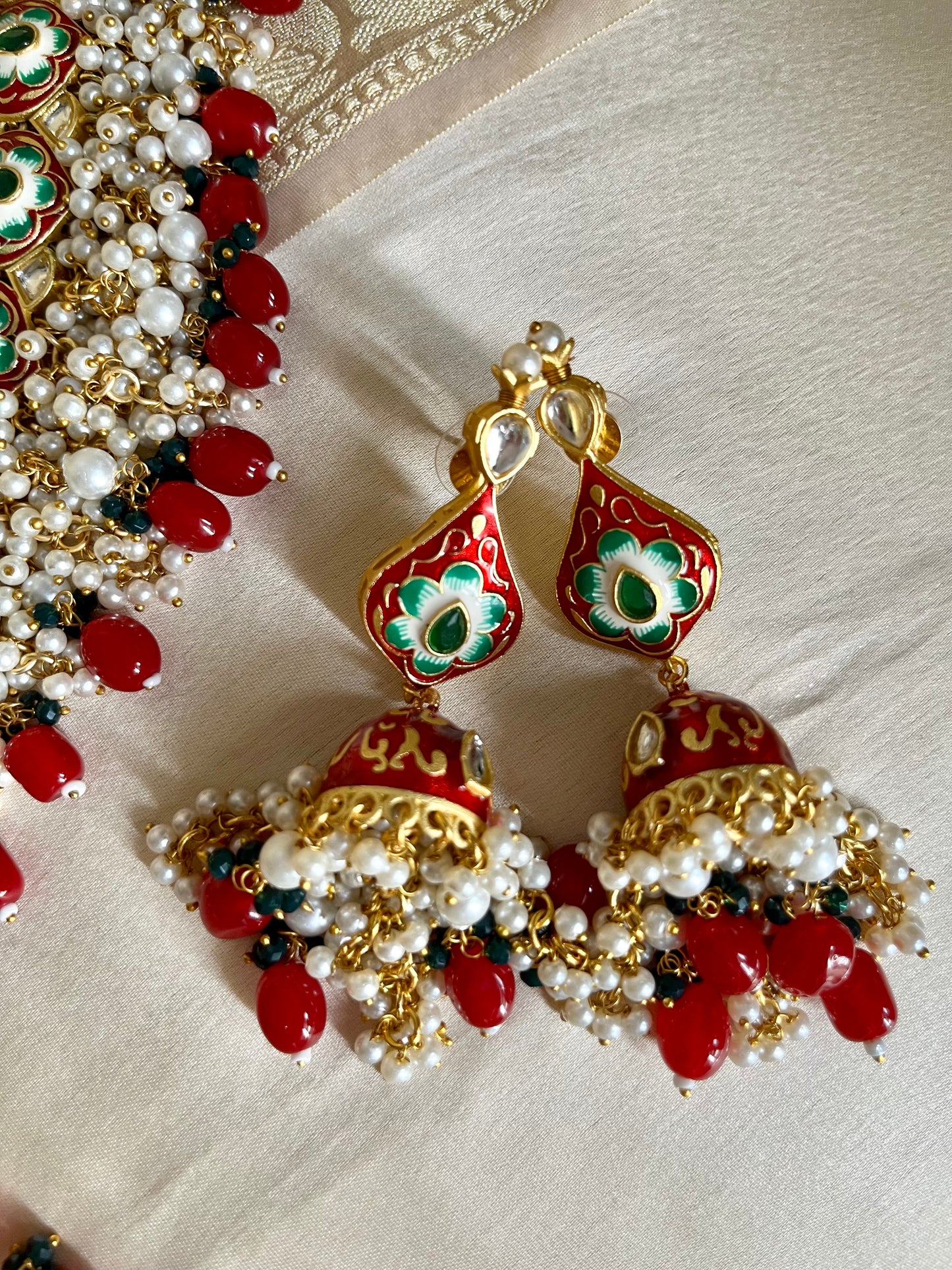 RUBY JWALA NECKLACE SET