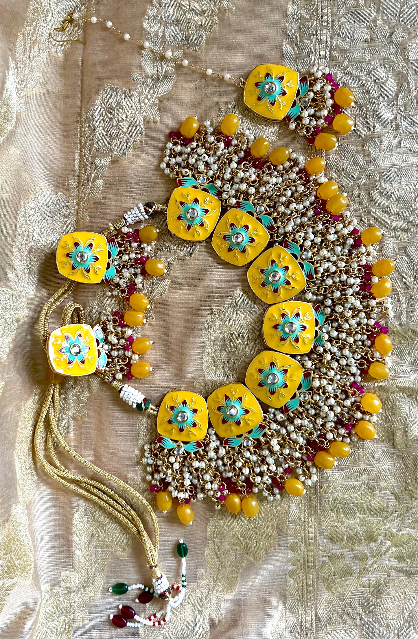 YELLOW KAVYA NECKLACE SET