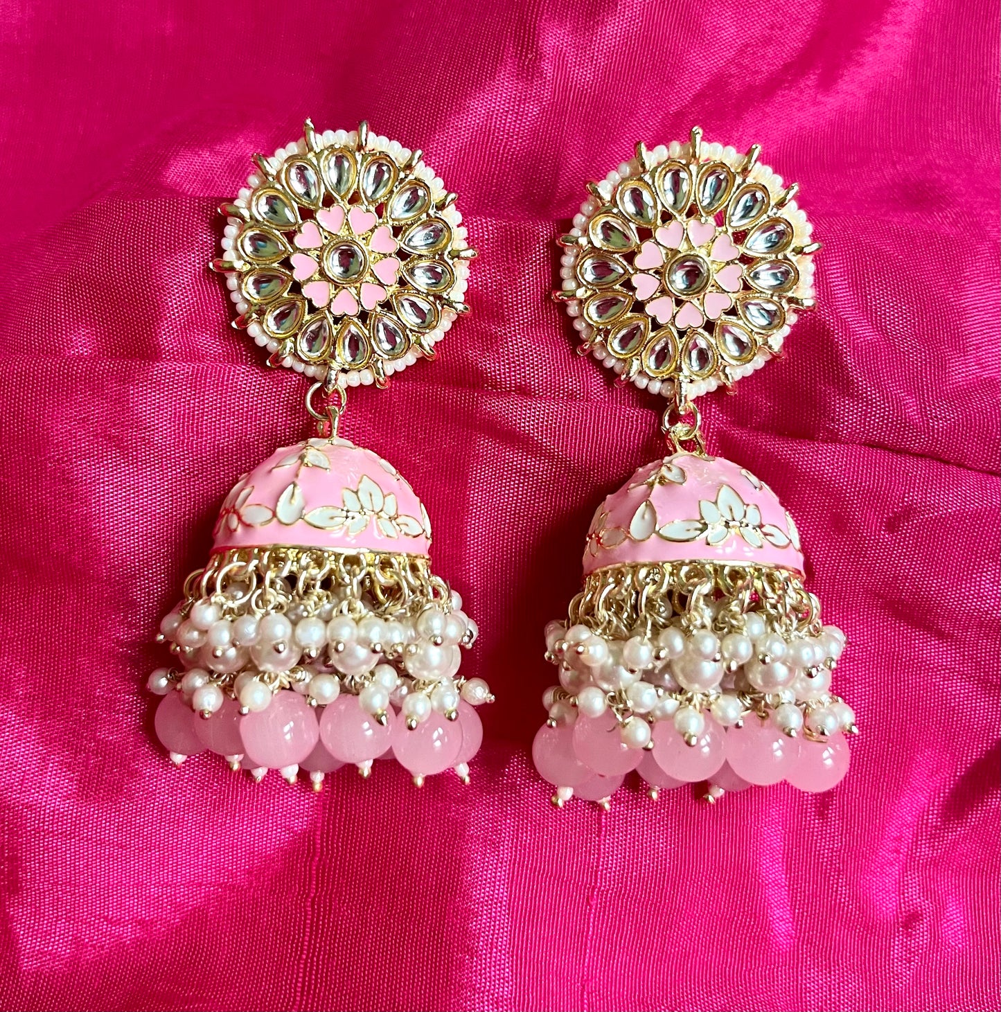 PINK ROOP JHUMKIS