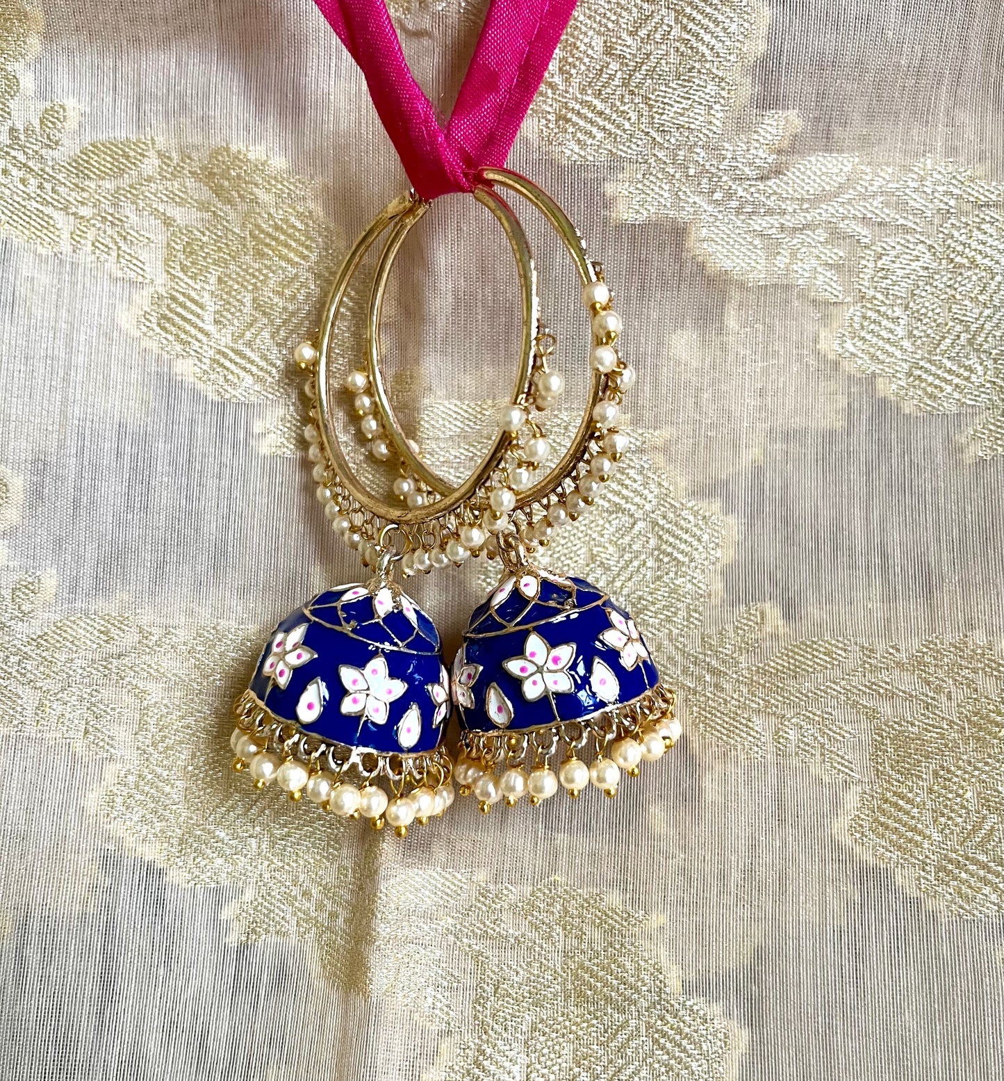 BLUE NETRA JHUMKIS