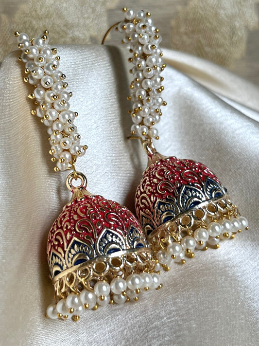 MAROON AAHANA JHUMKIS