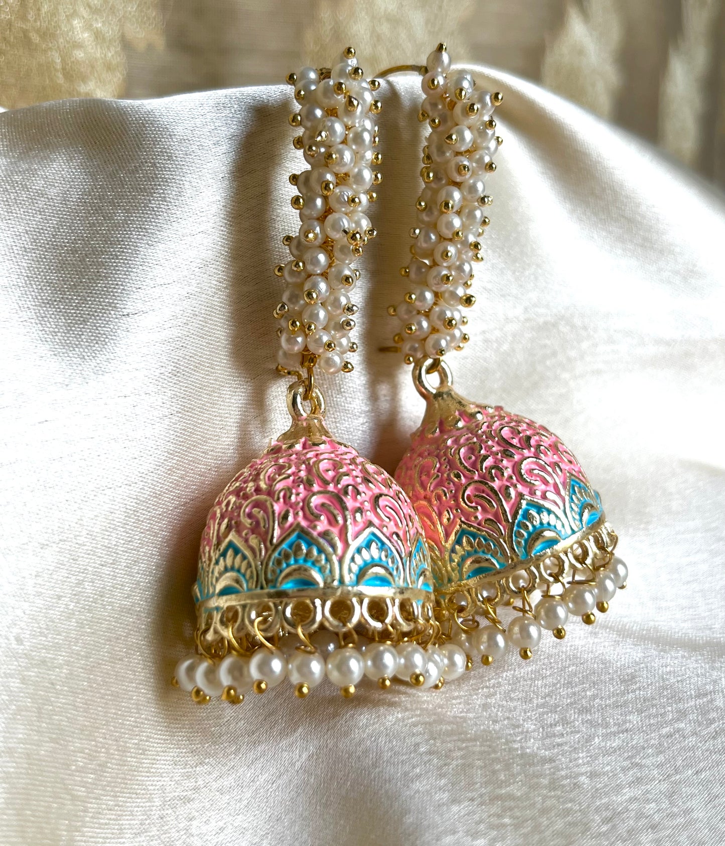 PINK HANSINI JHUMKIS