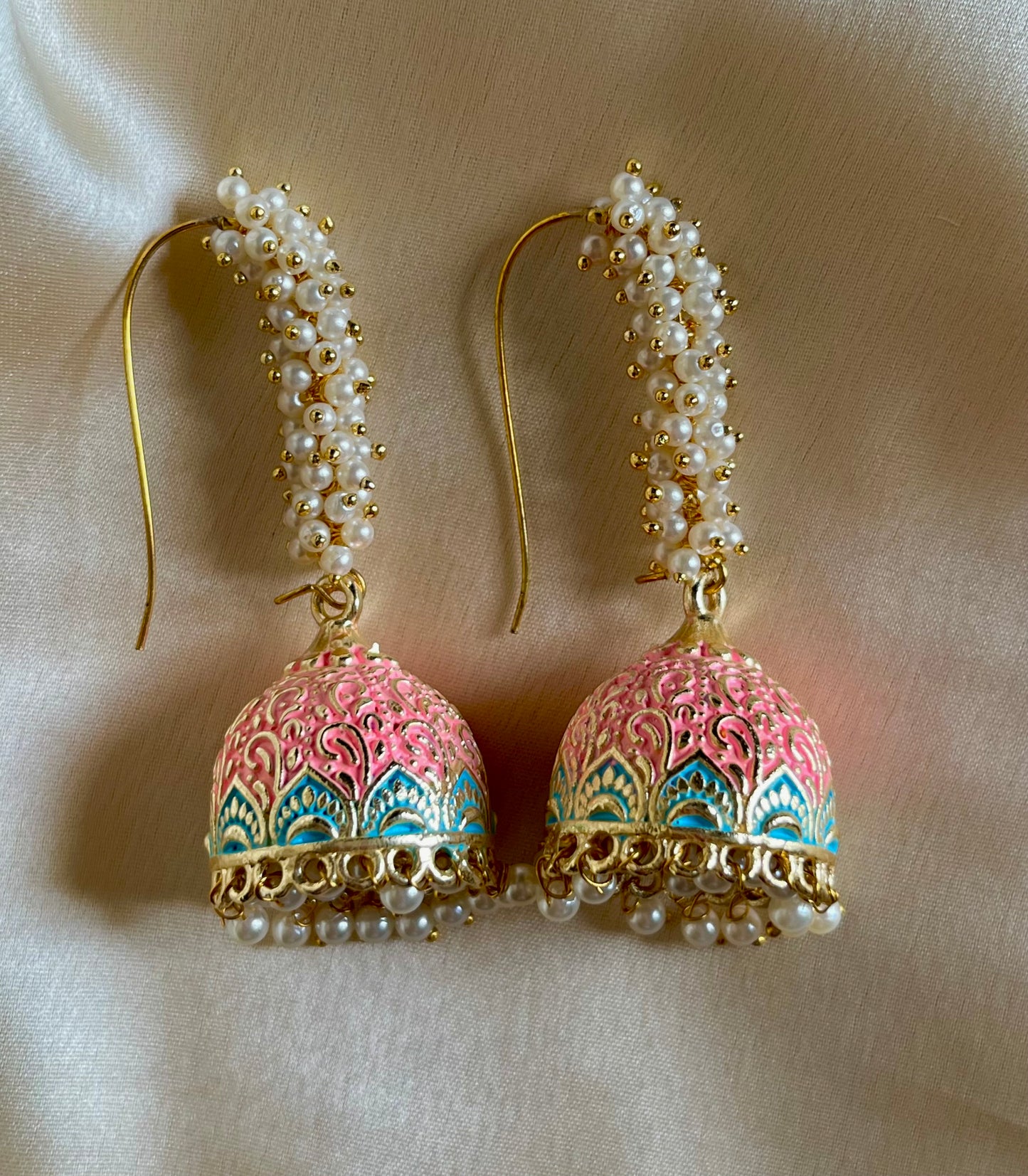 PINK HANSINI JHUMKIS