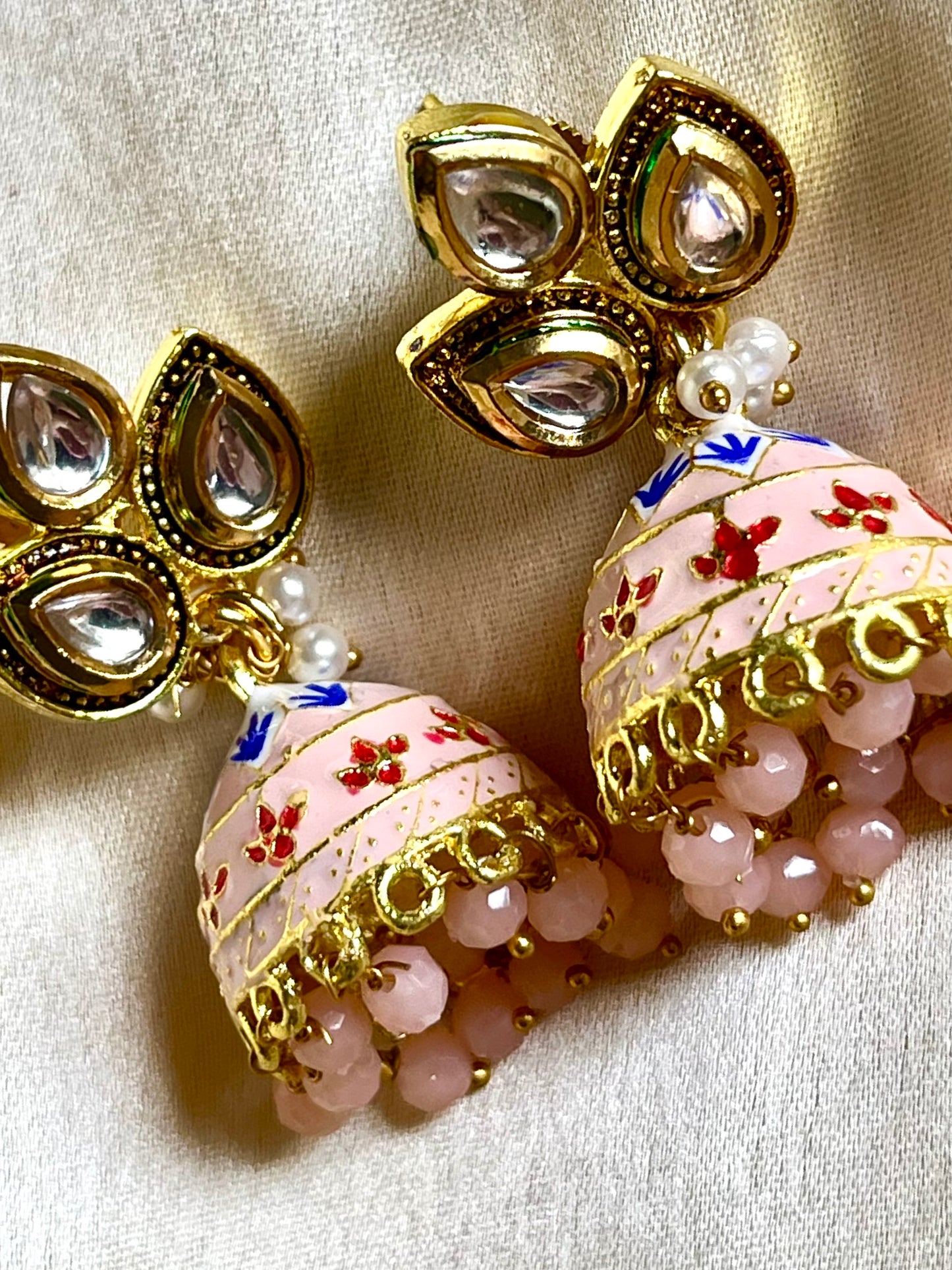 PEACH KANISH JHUMKIS