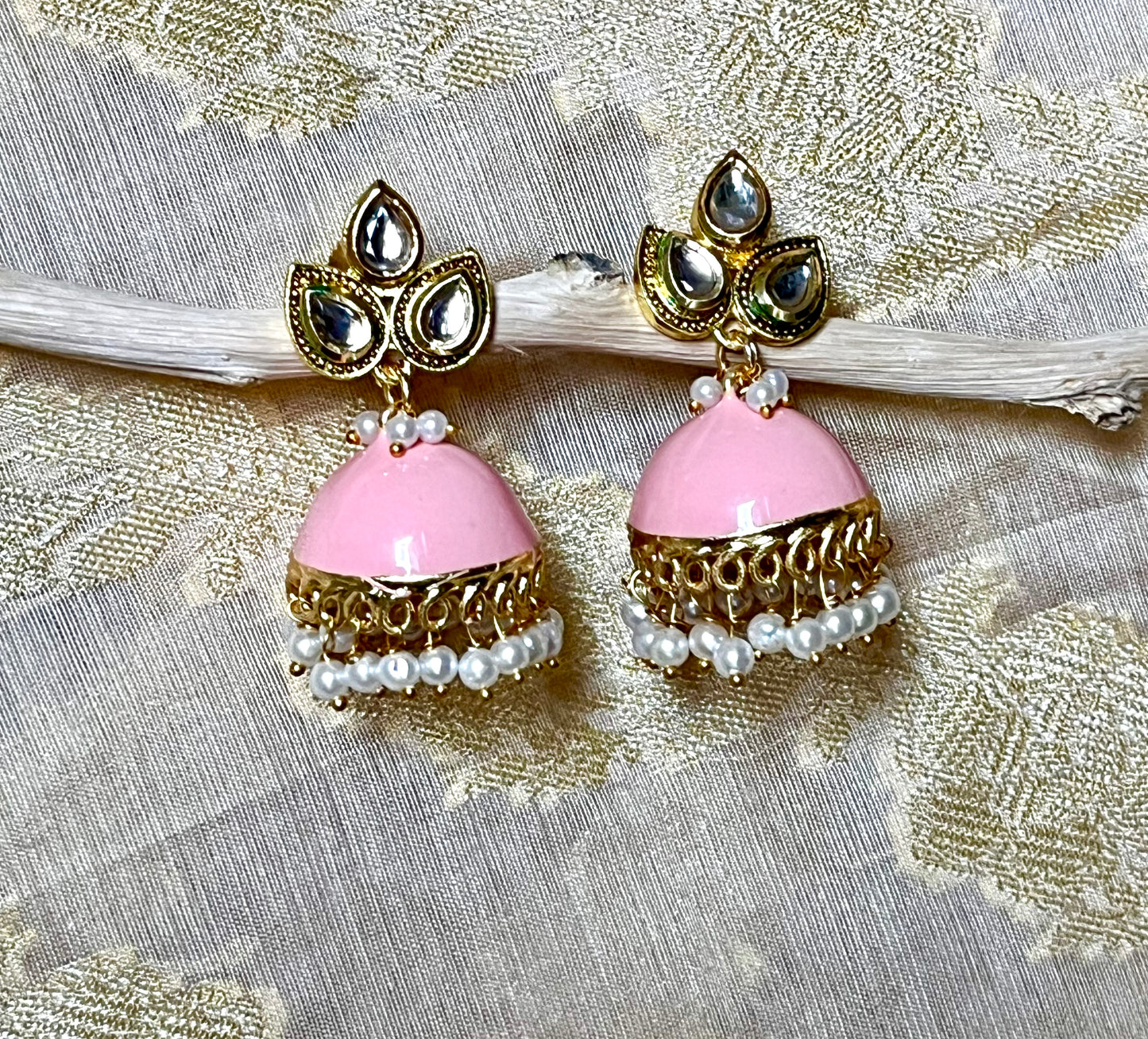 PINK ZENA JHUMKIS