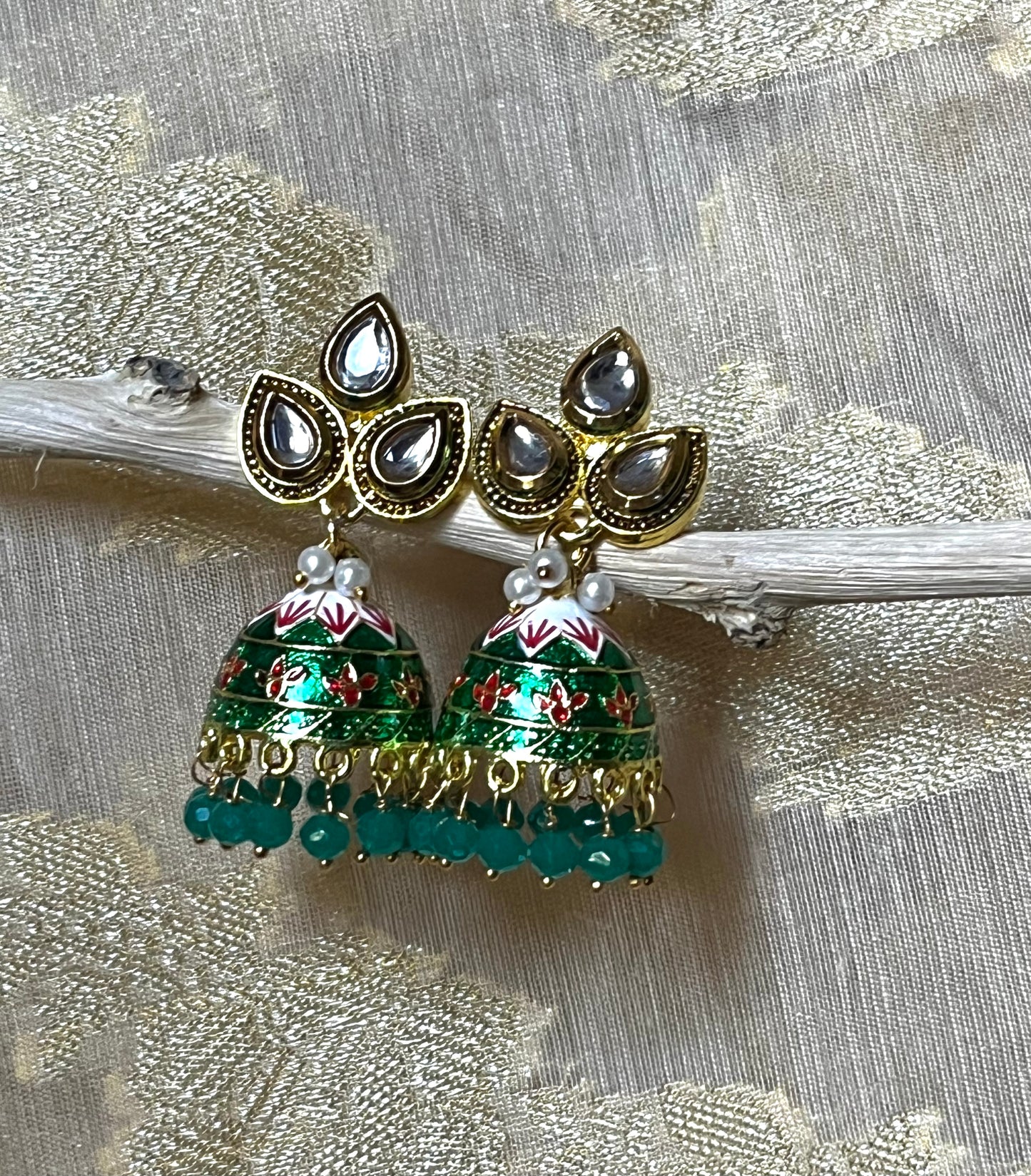 EMERALD DHEMAHI JHUMKIS