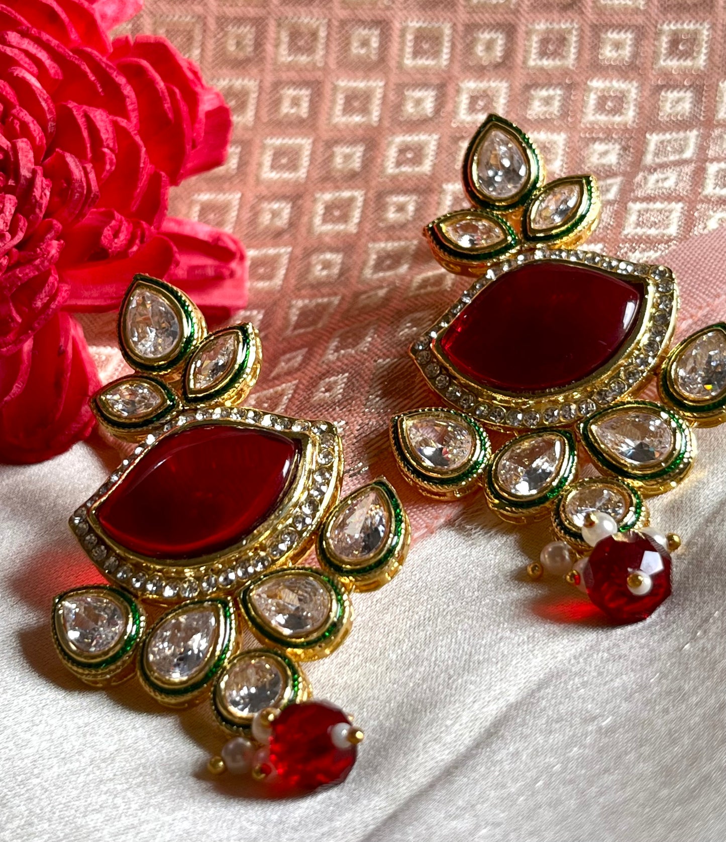 MAROON ELLA EARRINGS