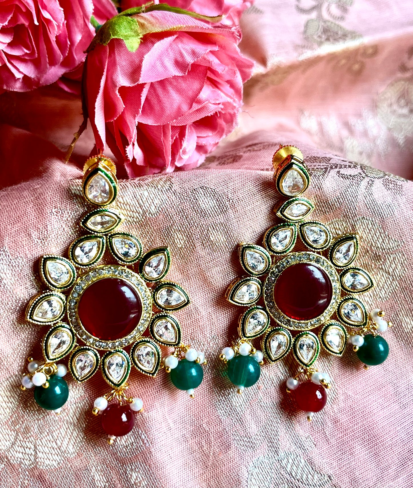 MAROON SHYLA EARRINGS