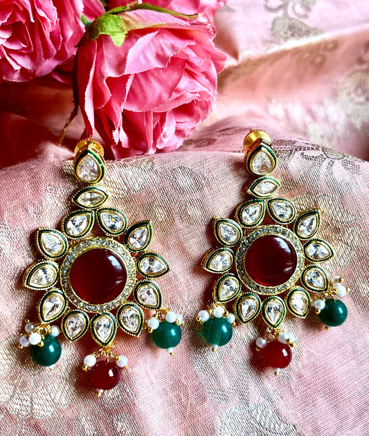 MAROON SHYLA EARRINGS