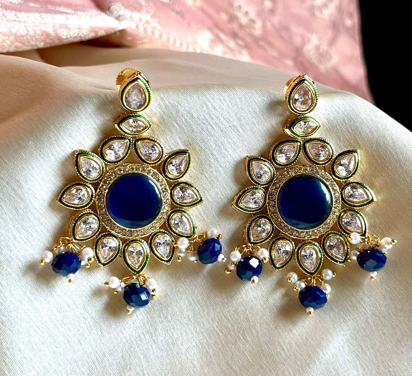 BLUE SHYLA ZIRCONIA EARRINGS