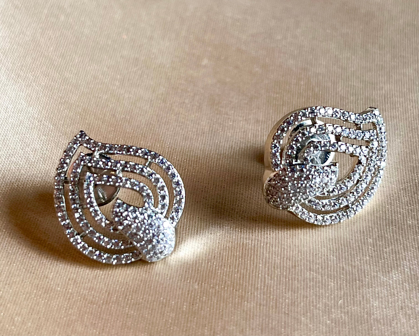 SILVER JIYA ZIRCONIA STUDS