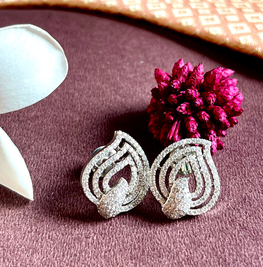 SILVER JIYA ZIRCONIA STUDS