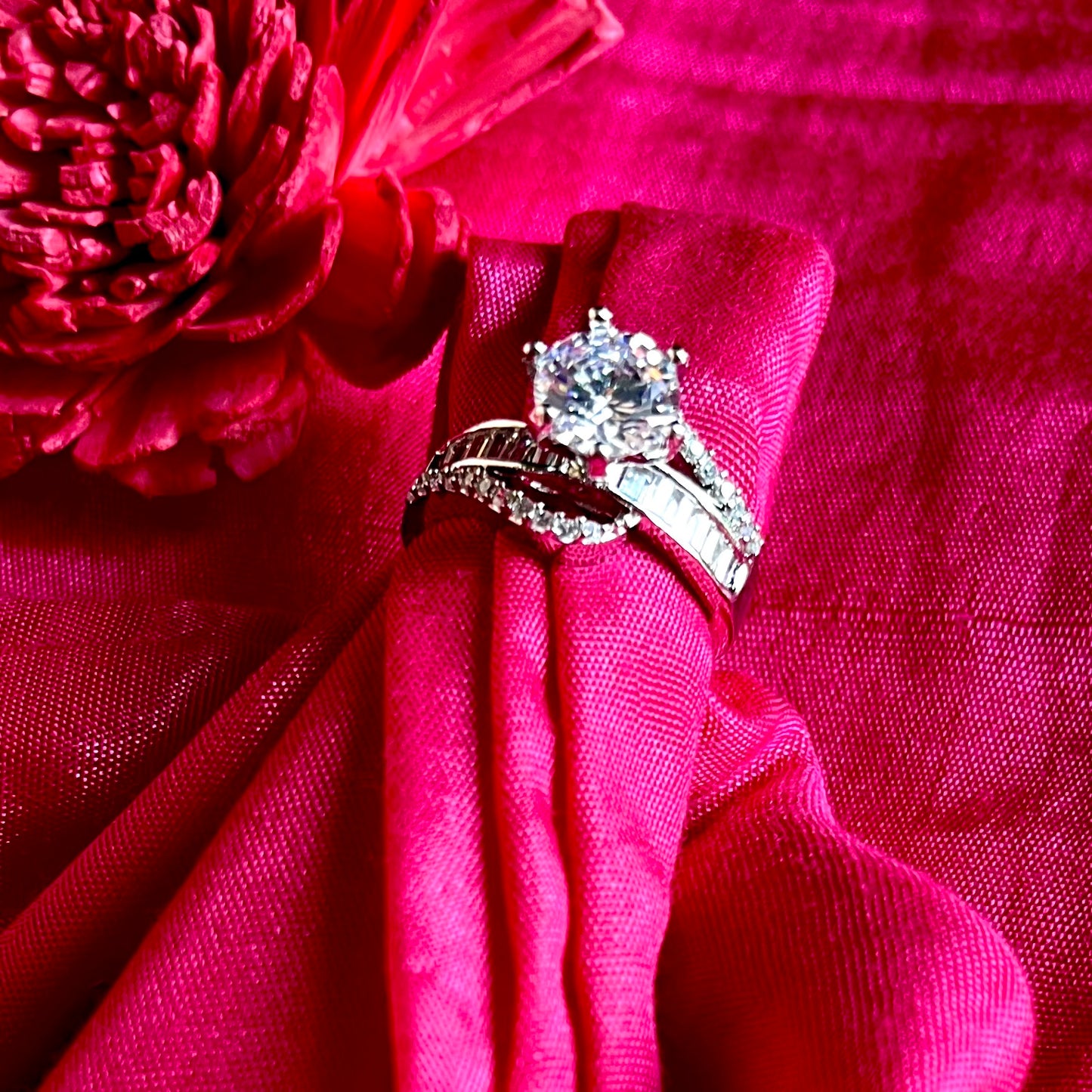 SILVER SCARLETT ZIRCONIA RING